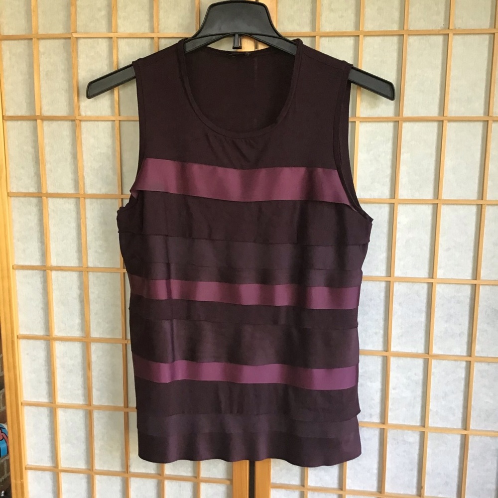 2 for 20$! Ann Taylor Factory dark purple layered tank.
